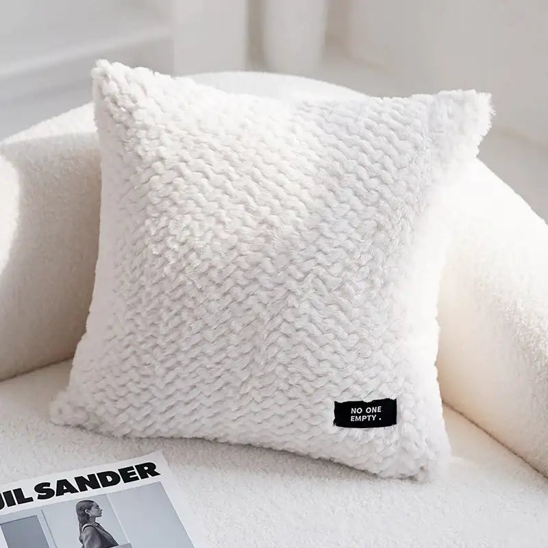 Neutral Geometric Cushion Cover