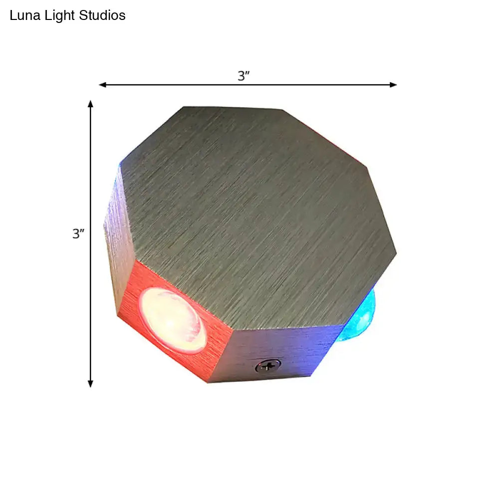 Nickel Octagonal Wall Sconce