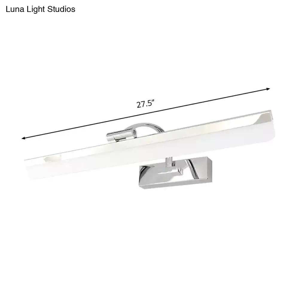 Nickel Rectangular Vanity Light