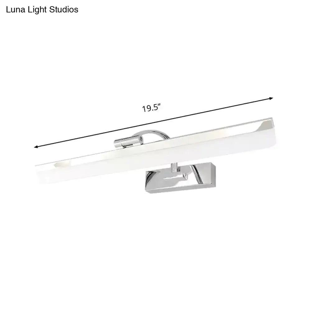 Nickel Rectangular Vanity Light