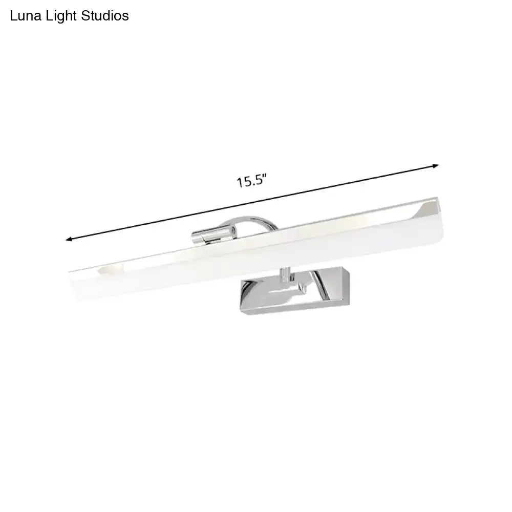Nickel Rectangular Vanity Light