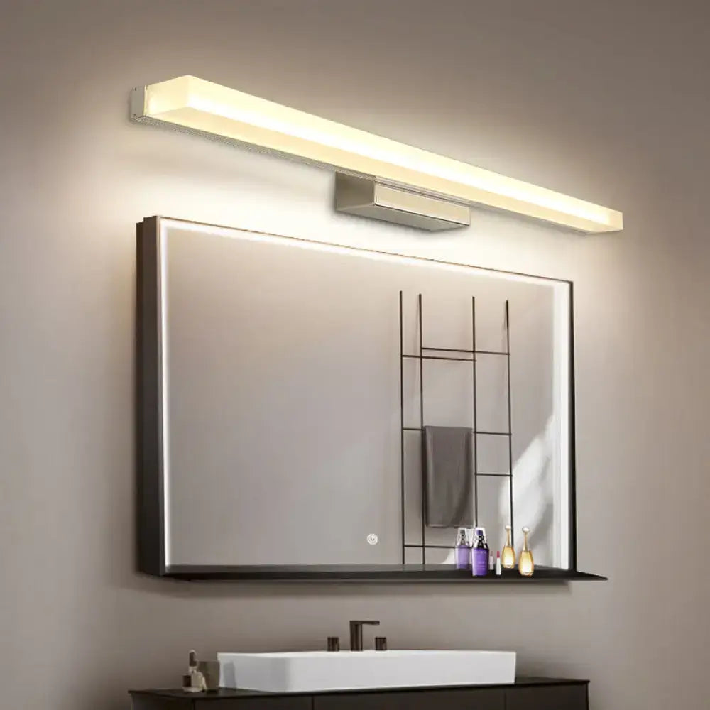 Nickel Rectangular Wall Light