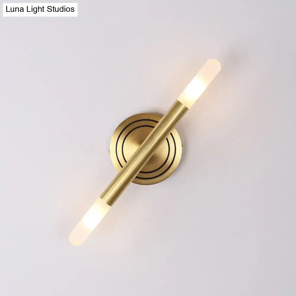 Brass Slim Tube Wall Sconce