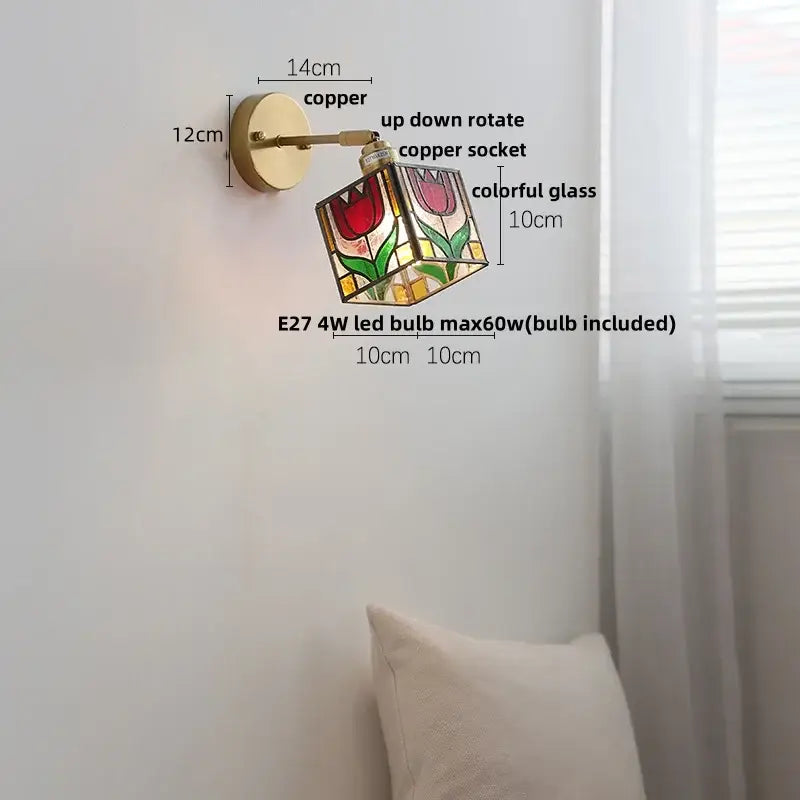 Copper Pull Chain Wall Light