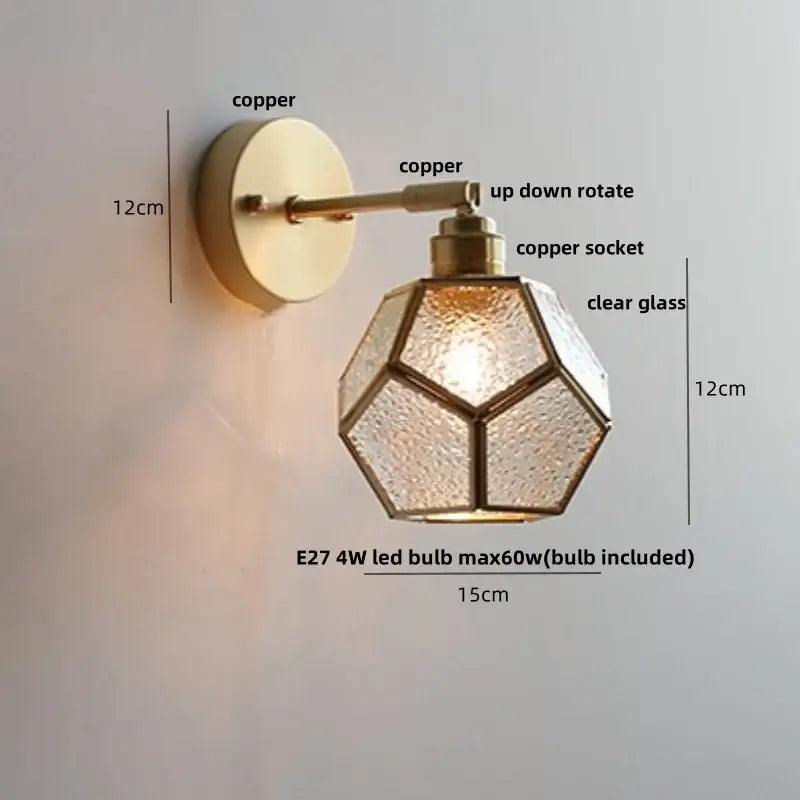 Copper Pull Chain Wall Light