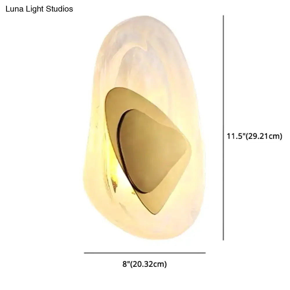 Black Glass Sconce Light