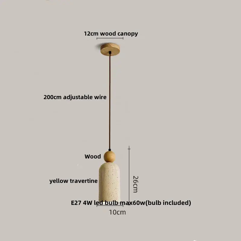 Yellow Stone Pendant Light