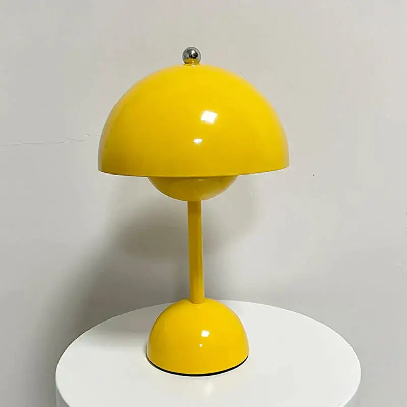Orange Metal Dome Lamp