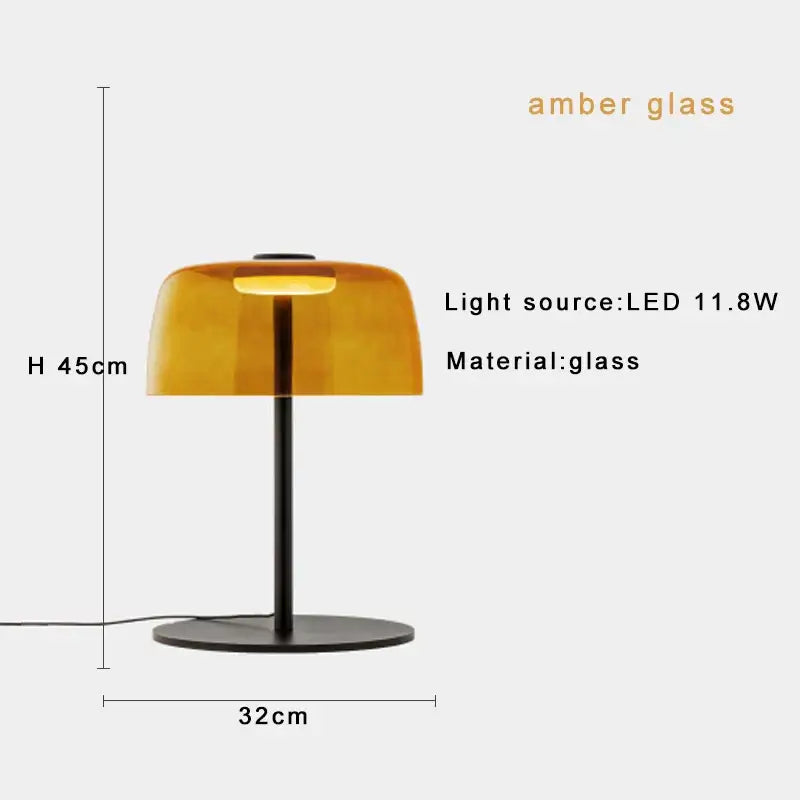 Orange Glass Table Lamp