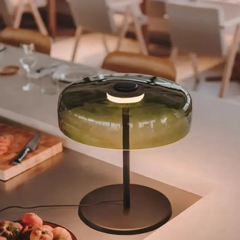 Orange Glass Table Lamp