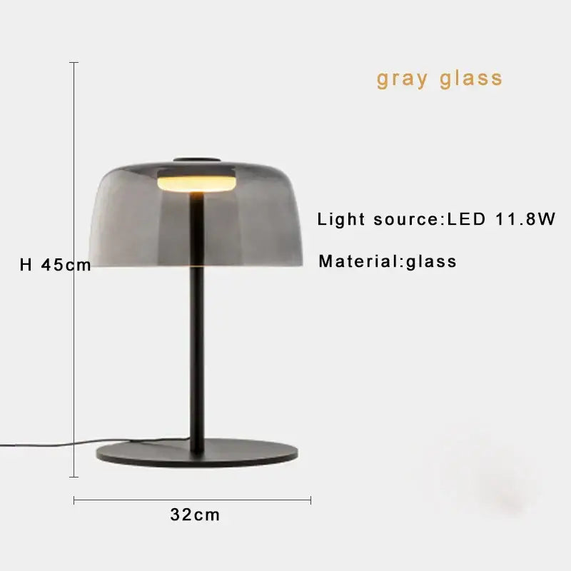 Orange Glass Table Lamp