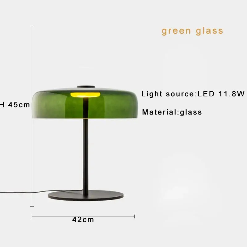 Orange Glass Table Lamp