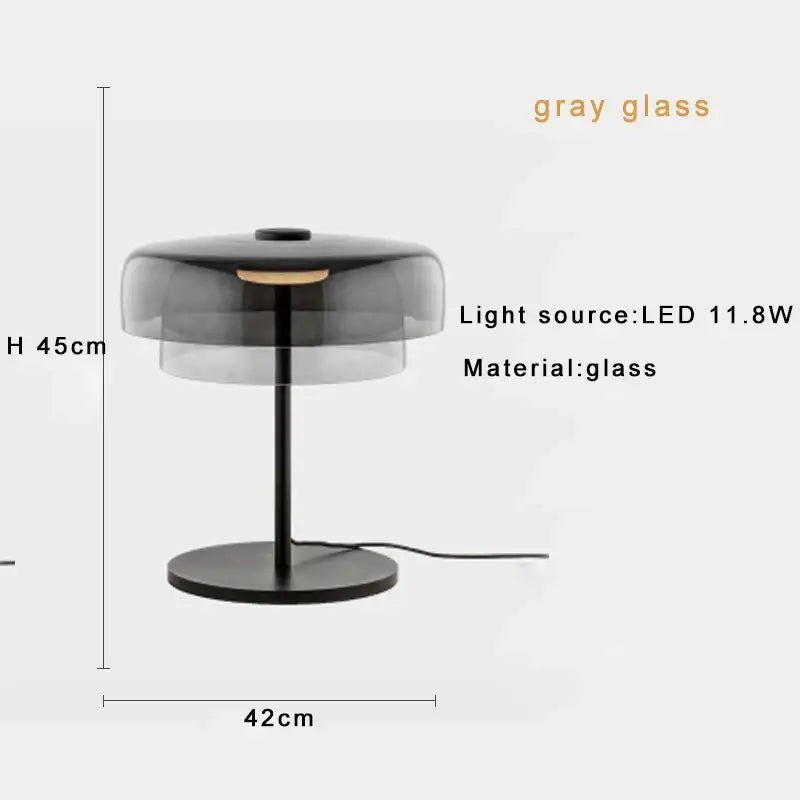 Orange Glass Table Lamp