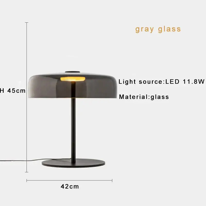 Orange Glass Table Lamp
