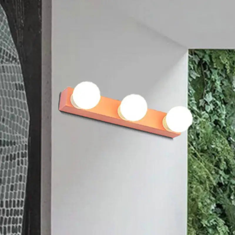 Orange White Vanity Light Fixture 3-6 Bulbs