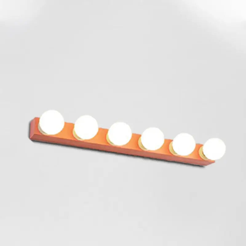 Orange White Vanity Light Fixture 3-6 Bulbs