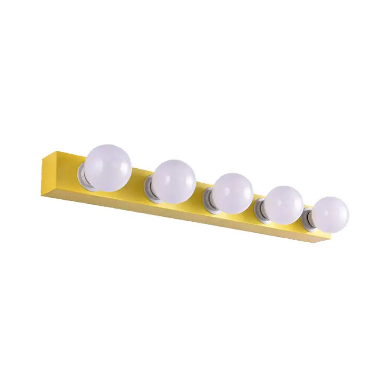 Orange White Vanity Light Fixture 3-6 Bulbs