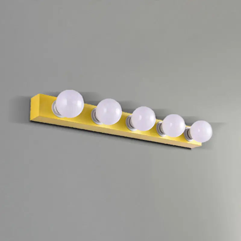 Orange White Vanity Light Fixture 3-6 Bulbs