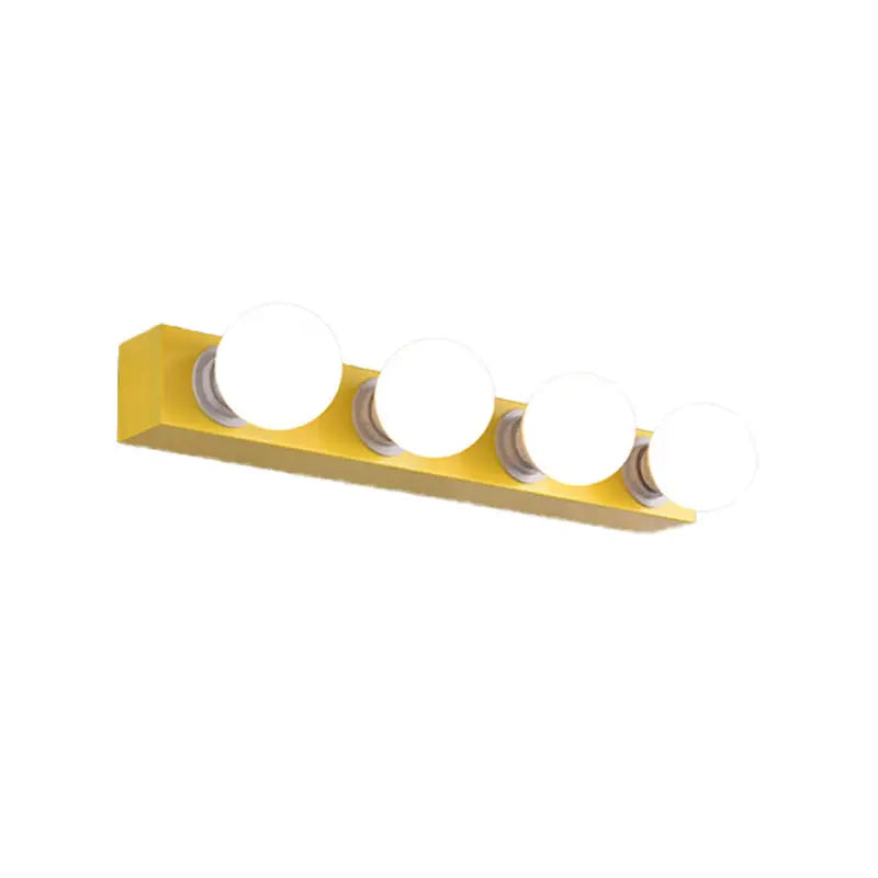 Orange White Vanity Light Fixture 3-6 Bulbs