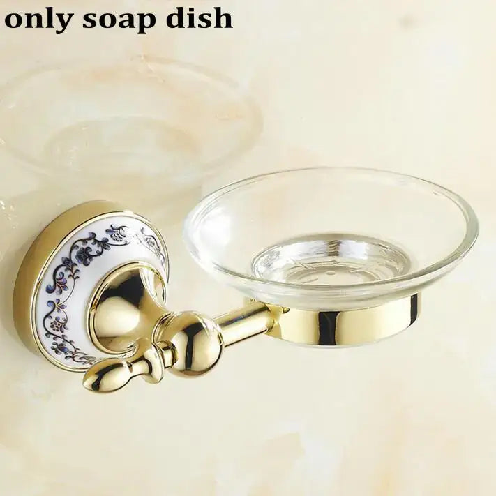 Gold Porcelain Bath Set