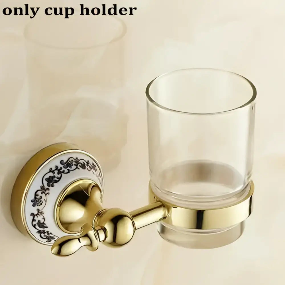 Gold Porcelain Bath Set