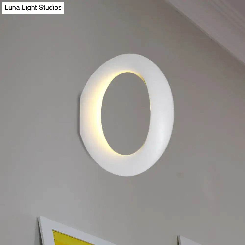 Black LED Aluminum Circline Wall Light