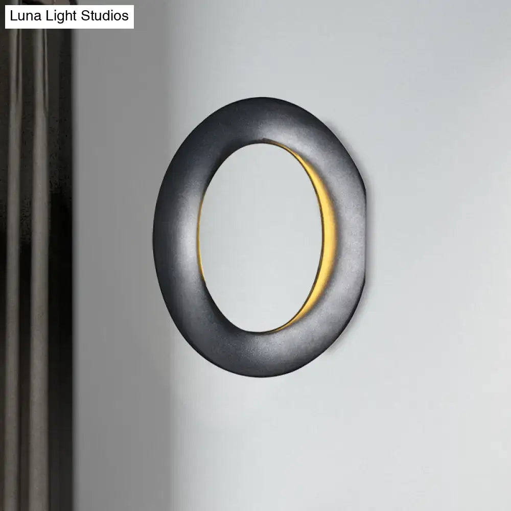 Black LED Aluminum Circline Wall Light