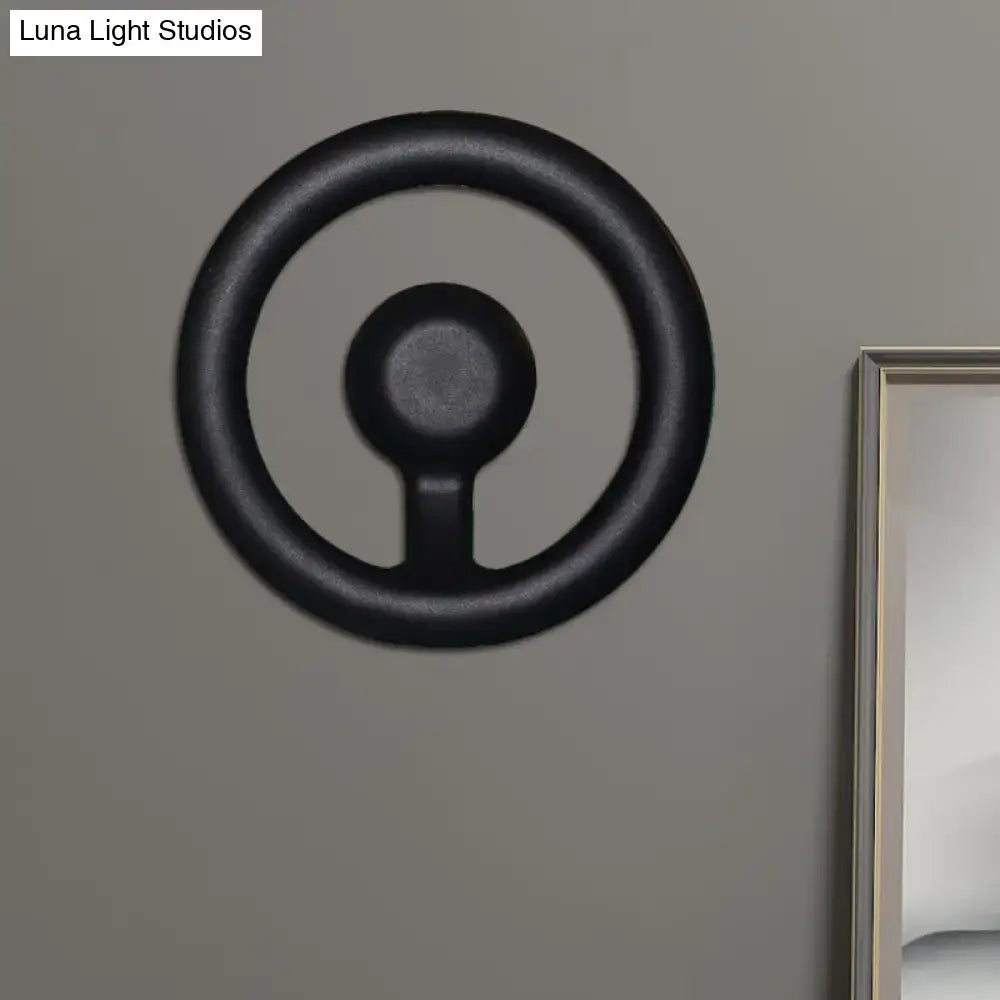 Black LED Aluminum Circline Wall Light