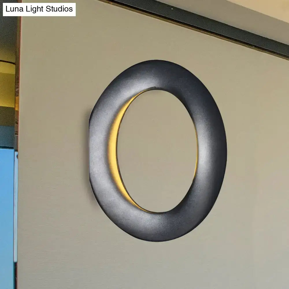 Black LED Aluminum Circline Wall Light