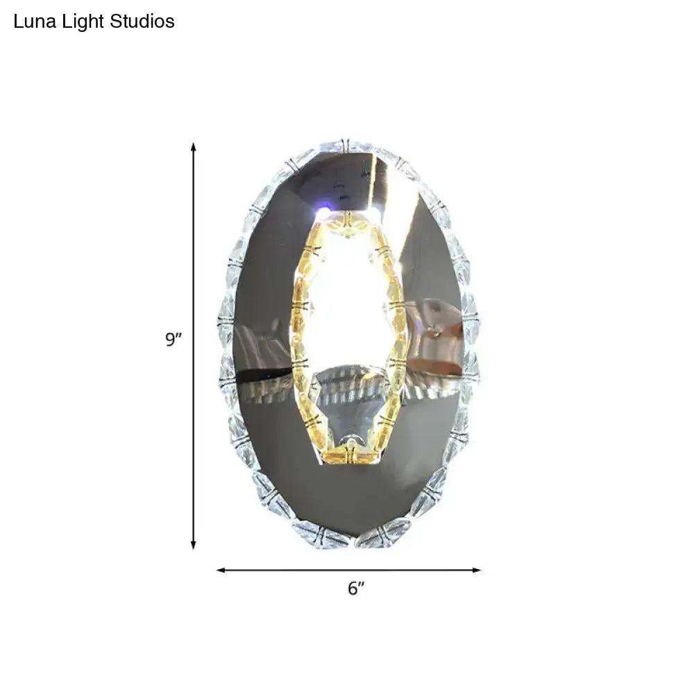 Chrome Crystal Warm White Wall Sconce