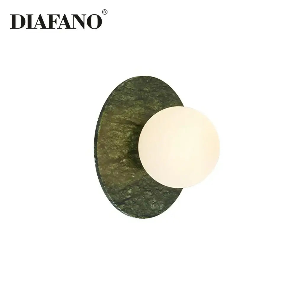 Green Marble Wall Sconce with Tricolor LED