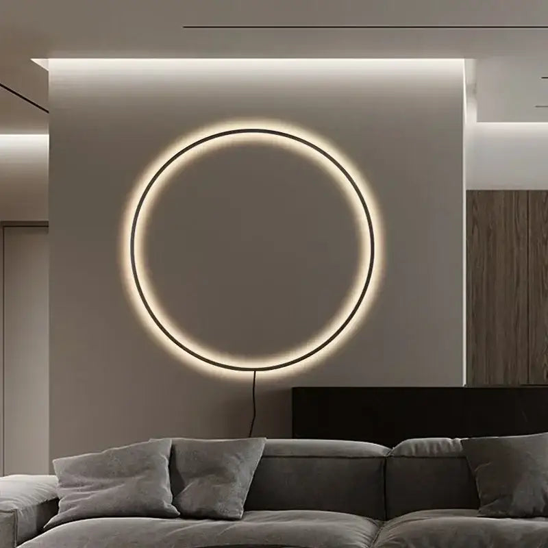 Gold Oval Wall Sconce with Adjustable Mood Light