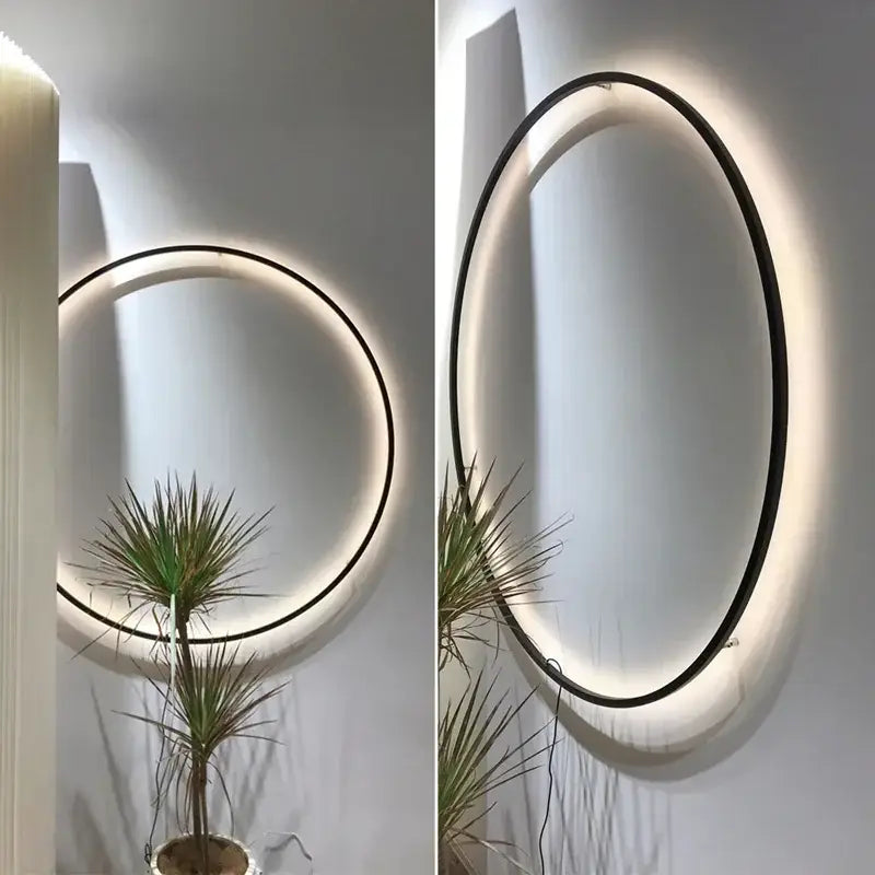 Gold Oval Wall Sconce with Adjustable Mood Light