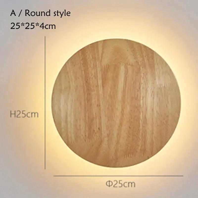 Wooden Oval LED Lamp