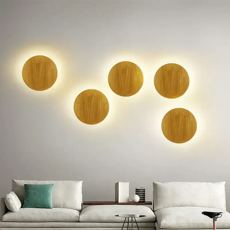 Wooden Oval LED Lamp