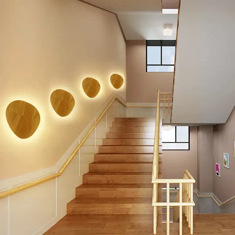 Wooden Oval LED Lamp