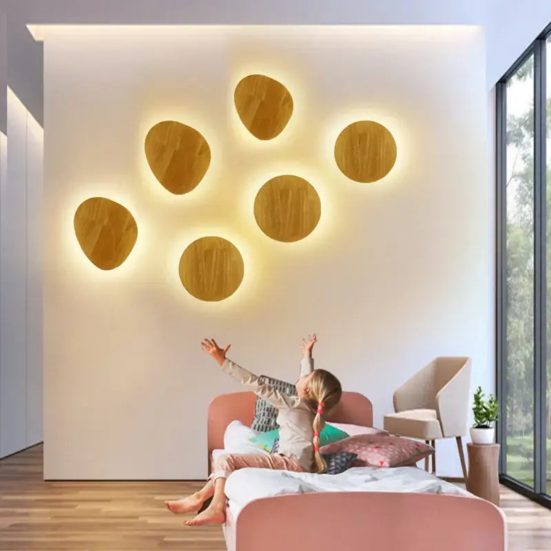 Wooden Oval LED Lamp