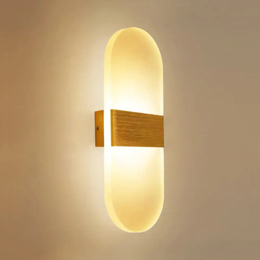 Metal Oval LED Sconce