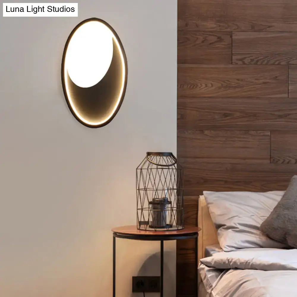 Black White LED Lamp Compact Dual-Voltage