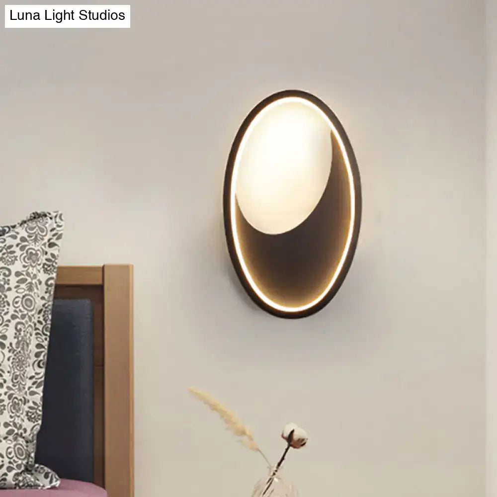 Black White LED Lamp Compact Dual-Voltage