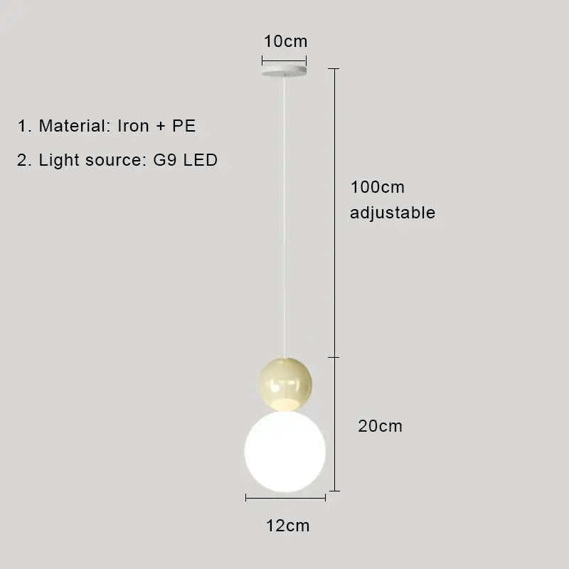 Cream Nordic Glass Lamp