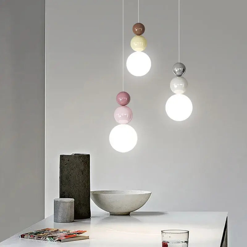 Cream Nordic Glass Lamp