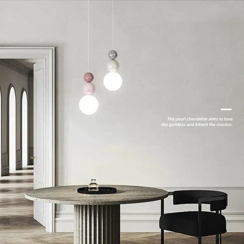 Cream Nordic Glass Lamp