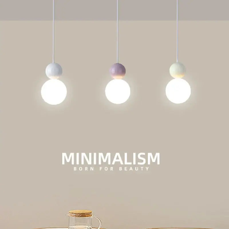 Cream Nordic Glass Lamp