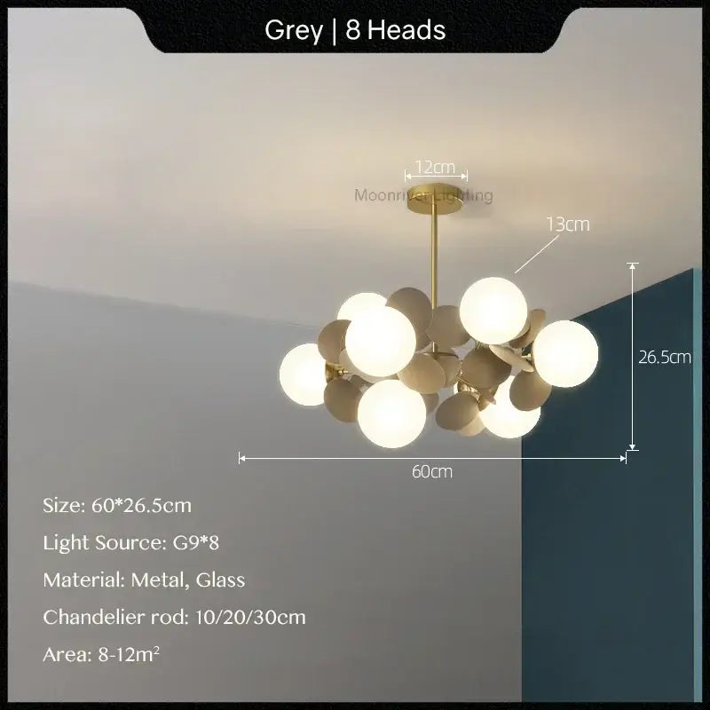 White Glass Ceiling Lamp
