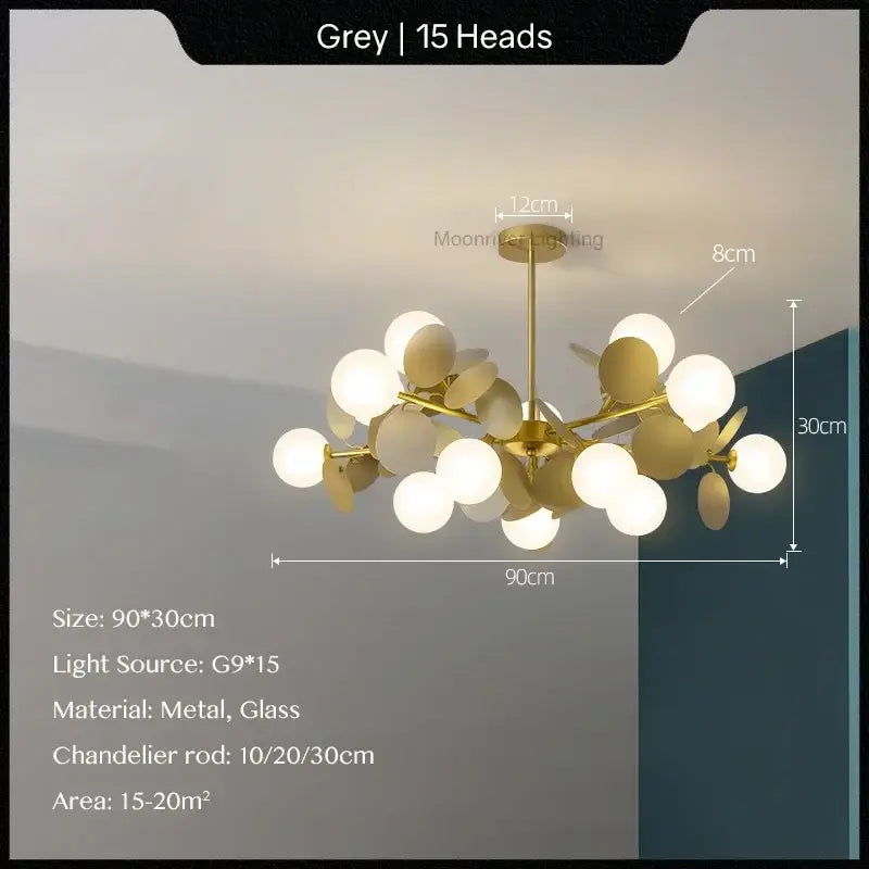 White Glass Ceiling Lamp