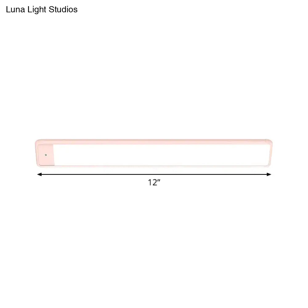 Pink Elongated Vanity Light