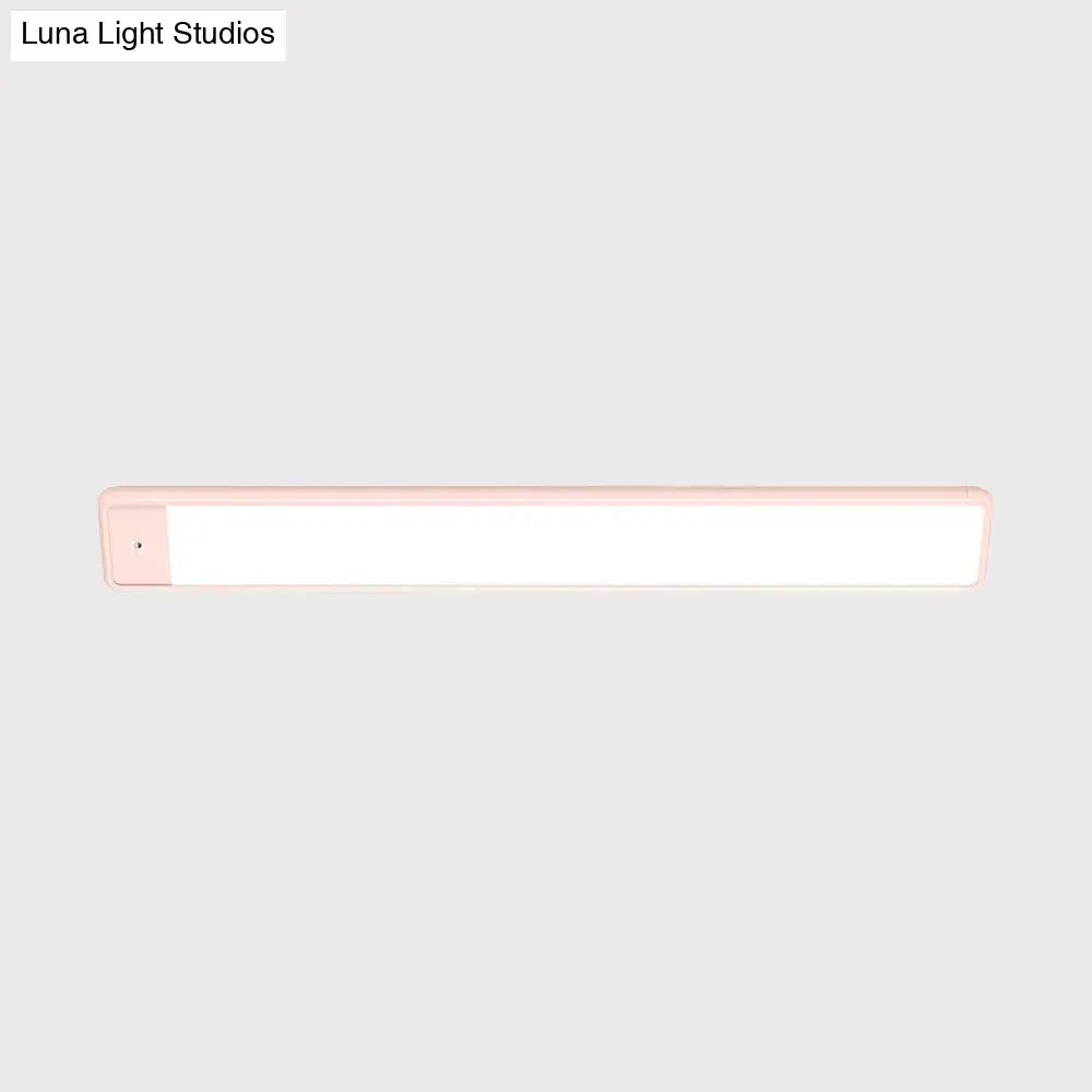 Pink Elongated Vanity Light