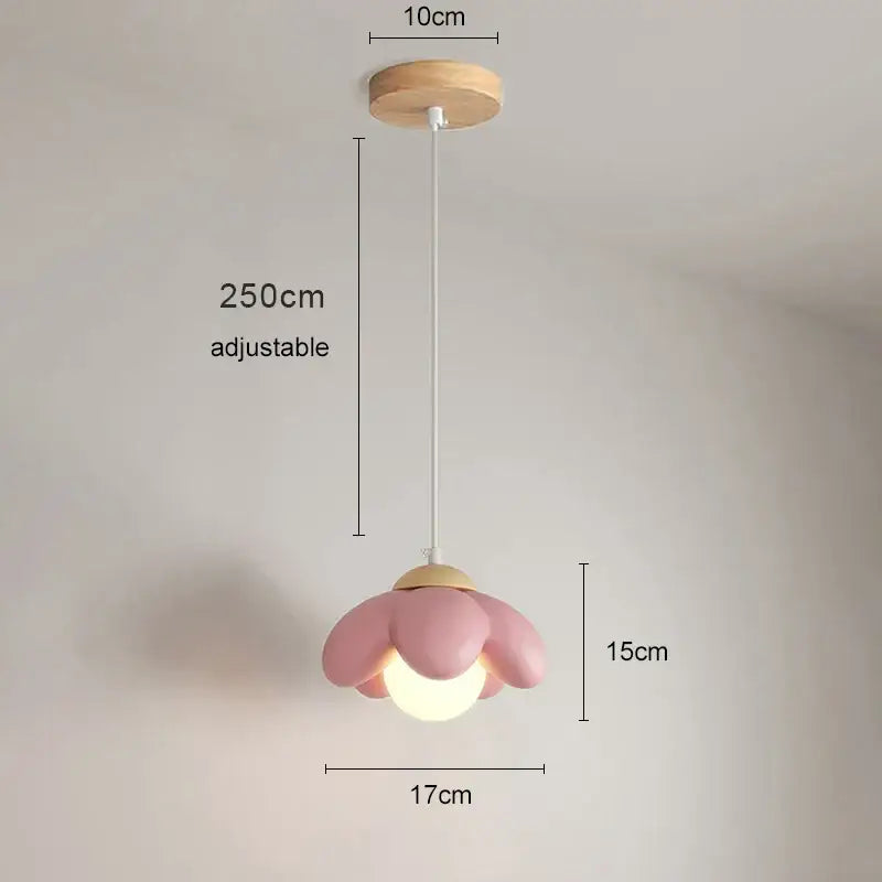 Pink Flower Pendant Light