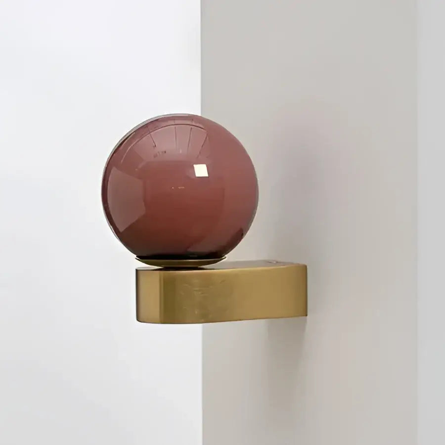 Orange Glass Ball Wall Lamp